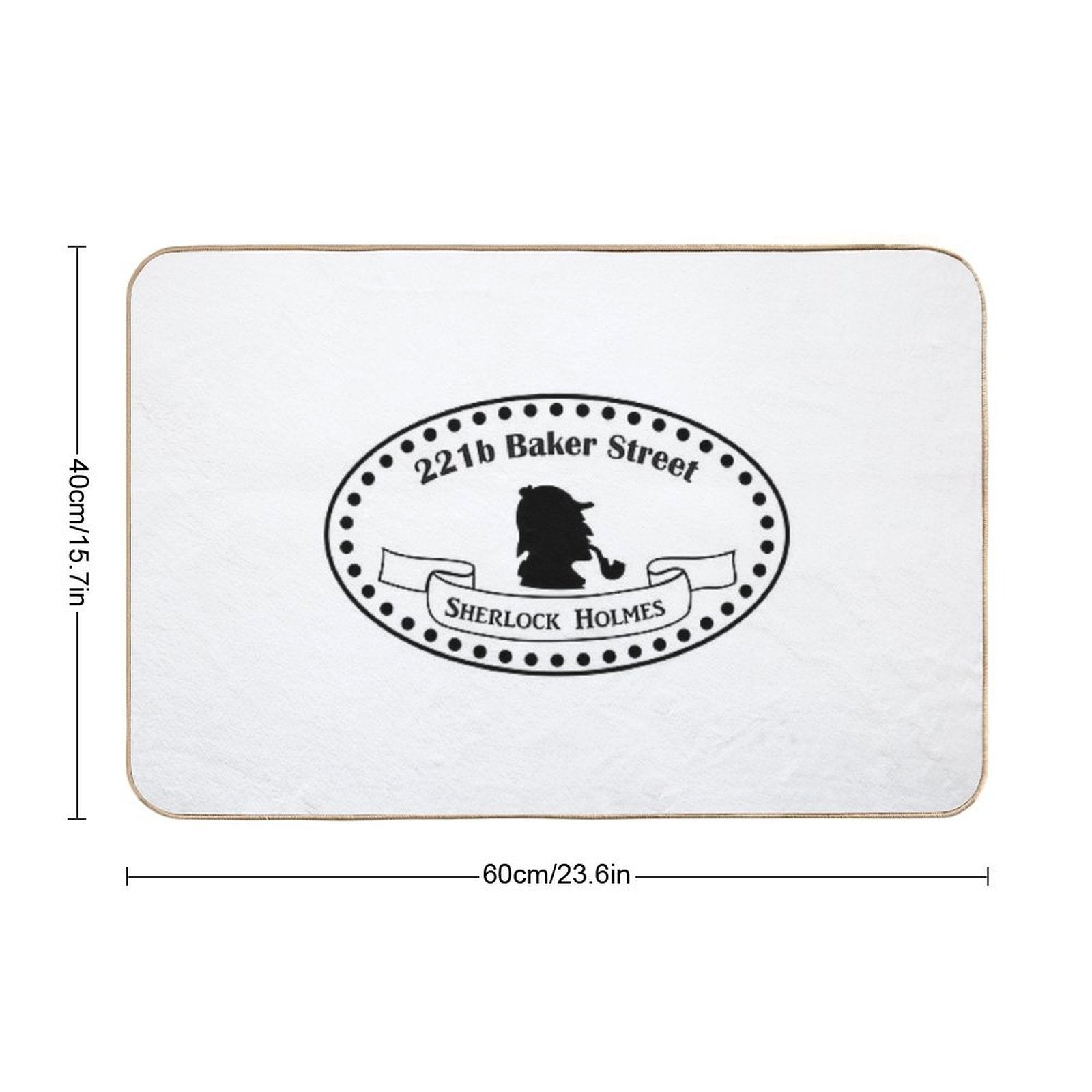 221b Baker Street Sherlock Holmes. BBC TV Show. Sherlock Design  Fade-Resistant Bath Mat
