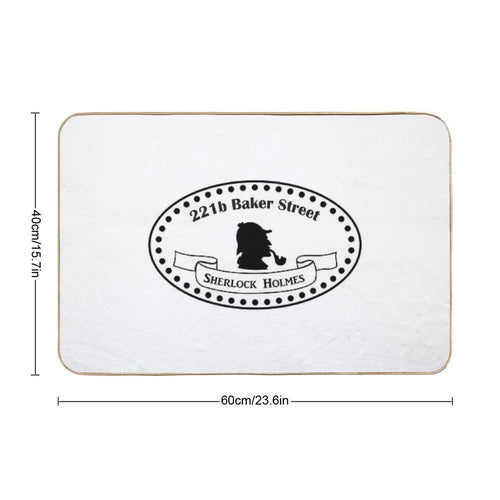 221b Baker Street Sherlock Holmes. BBC TV Show. Sherlock Design  Fade-Resistant Bath Mat