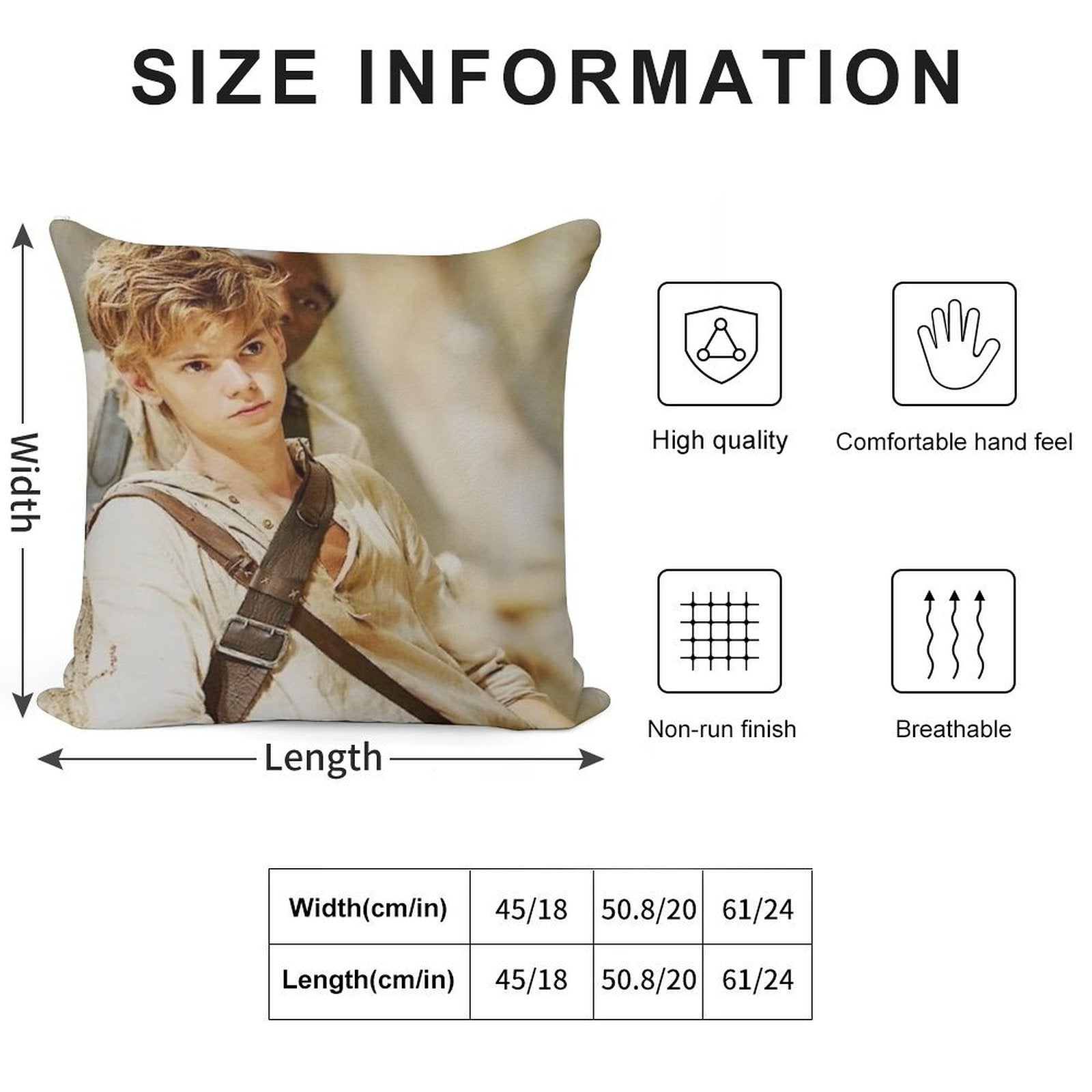 The Maze Runner - Newt 3 Soft Shrink-Resistant Throw Pillow