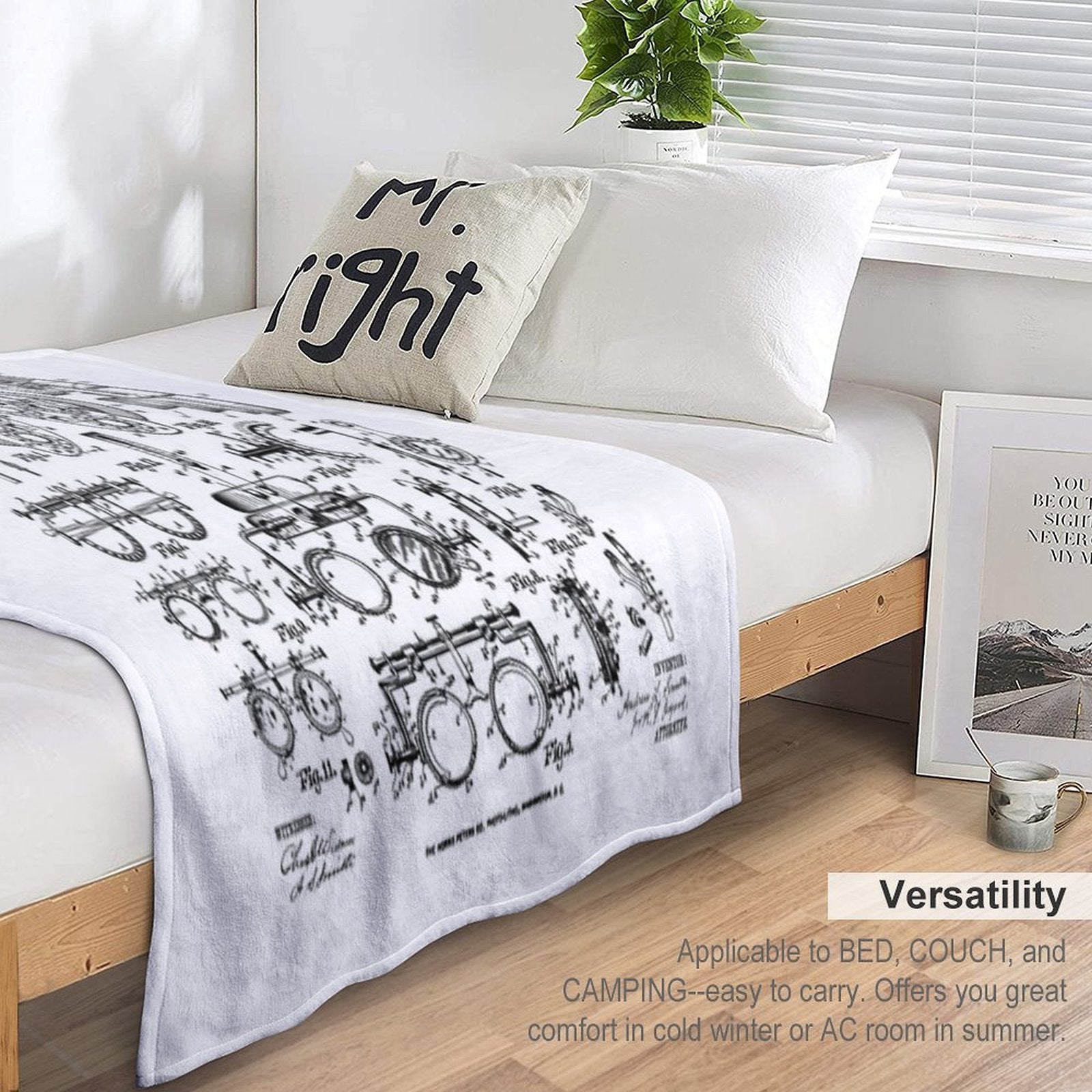 Optometrist Optometry Eye Doctor Tools Vintage Patent Print Gift-ready Throw Blanket