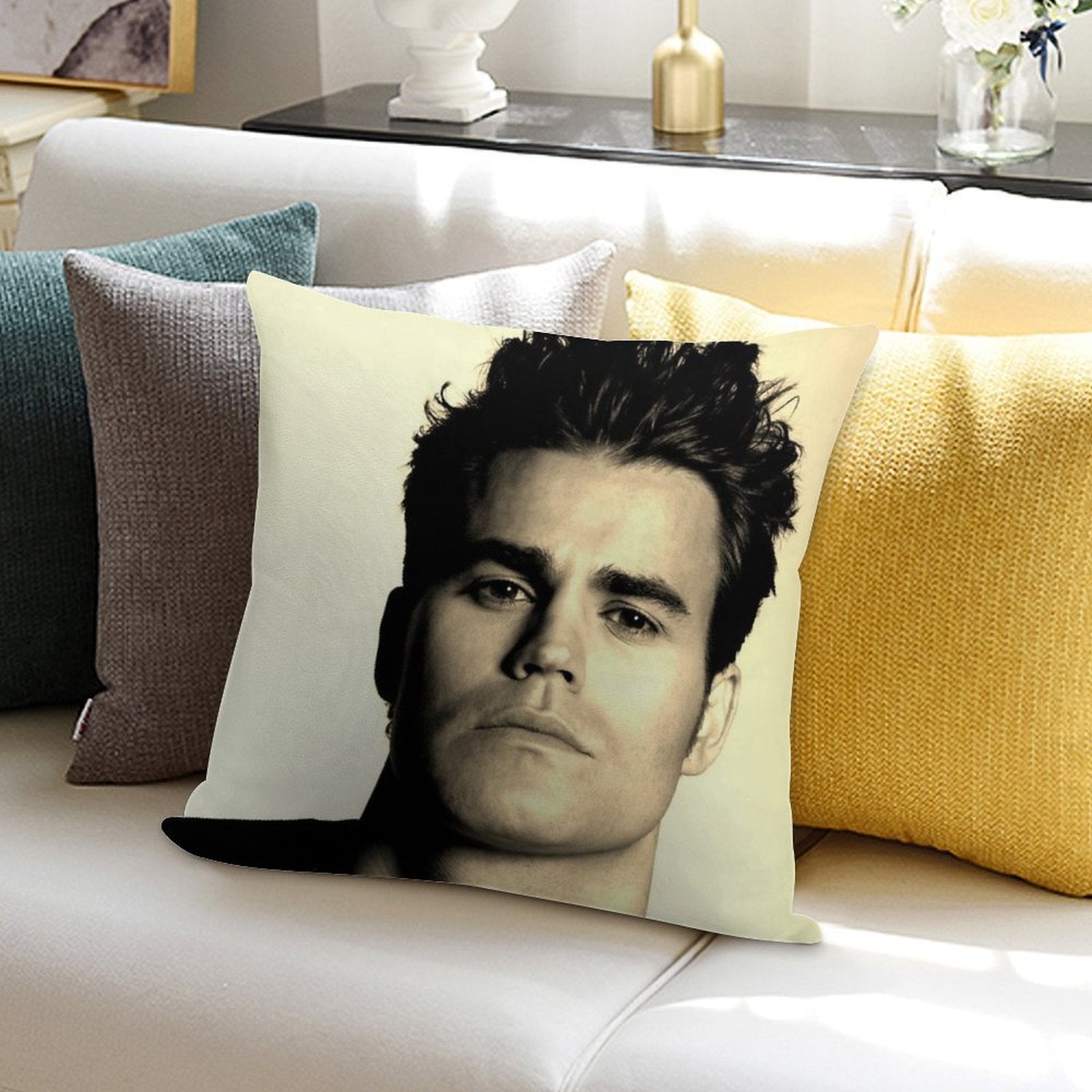 Paul Wesley GFY Soft High-Density Material Throw Pillow