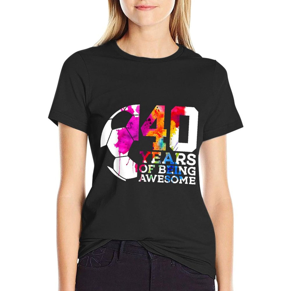 40 YEARS OF BEING AWESOME SOCCER 40TH BIRTHDAY  Trendy Pattern T-Shirt