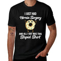 Hernia Surgery Recovery Meme Funny Get Well Quote Donut  Heathered Texture T-Shirt