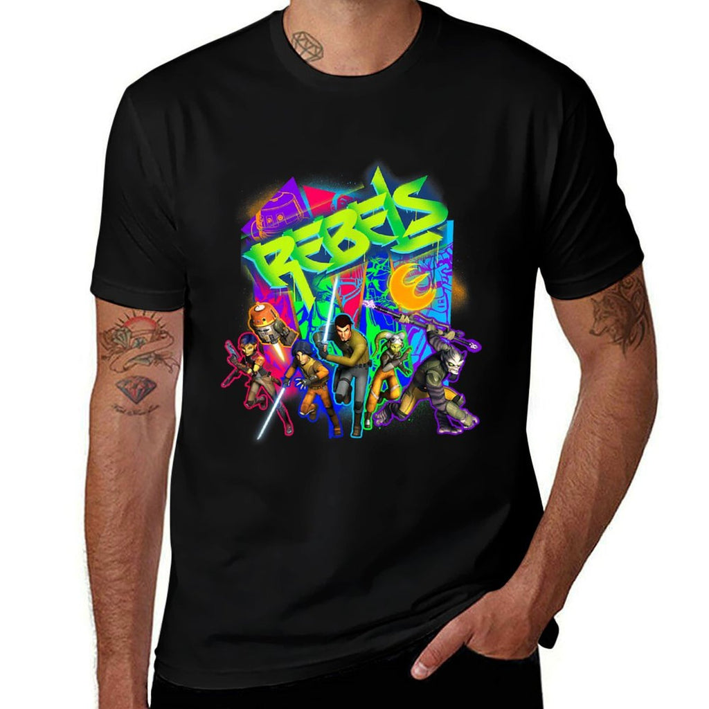 Star Wars Rebels Urban Graffiti Art Style Group Portrait  Oversized Silhouette T-Shirt