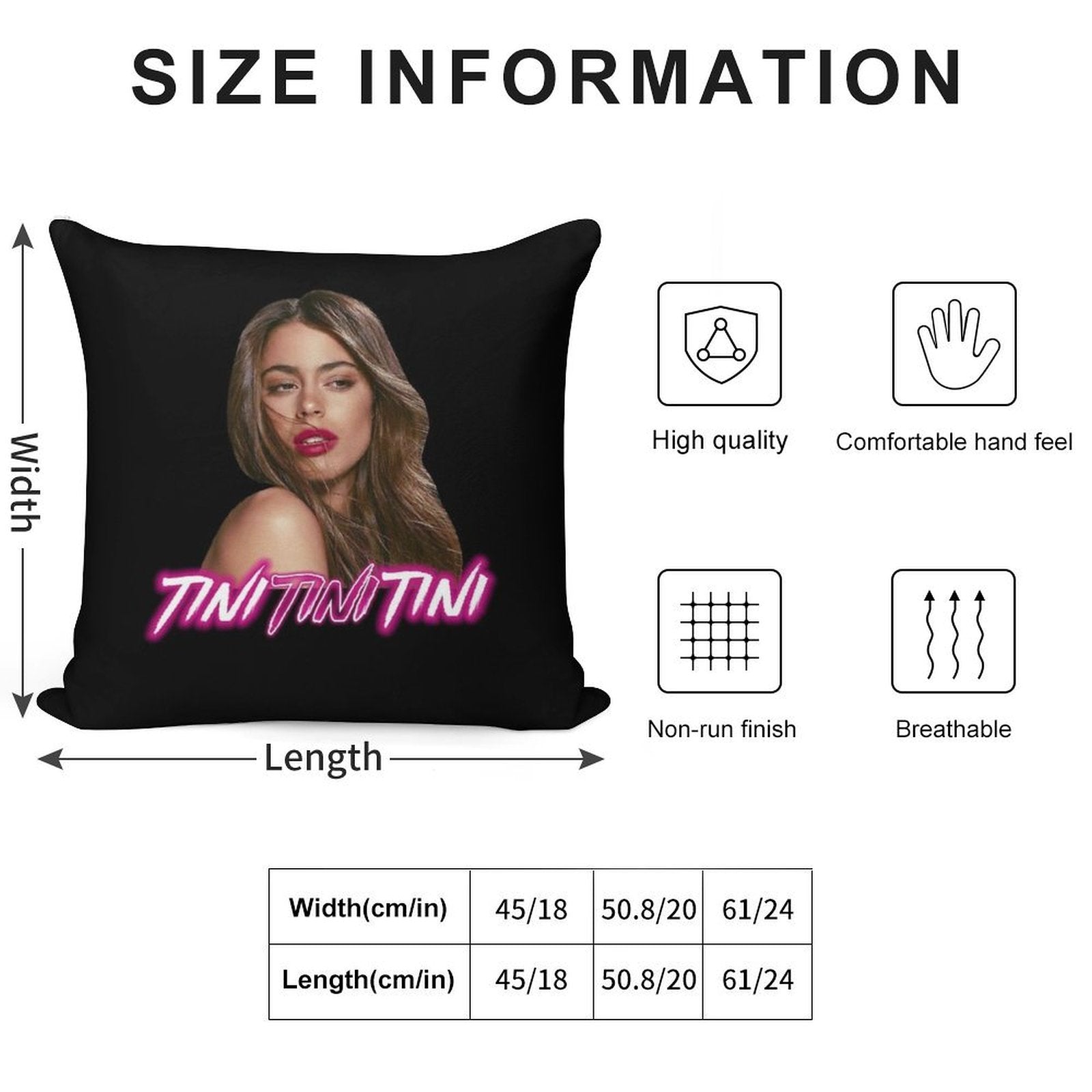 Tini Tini Tini Soft Decorative Cover Throw Pillow