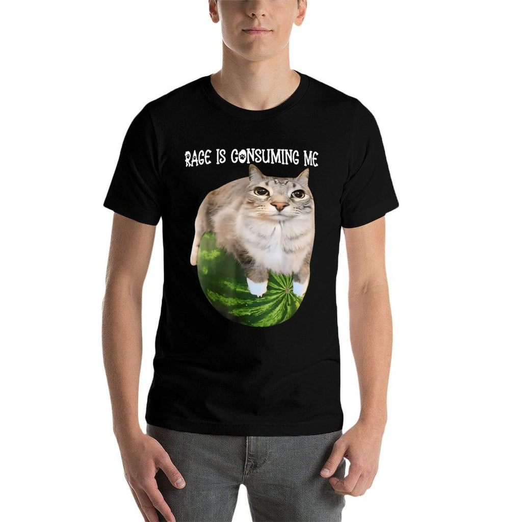 Rage Is Consuming Me Meme Cat Meme Oddly Specific Memes Joke  Rolled Sleeves T-Shirt