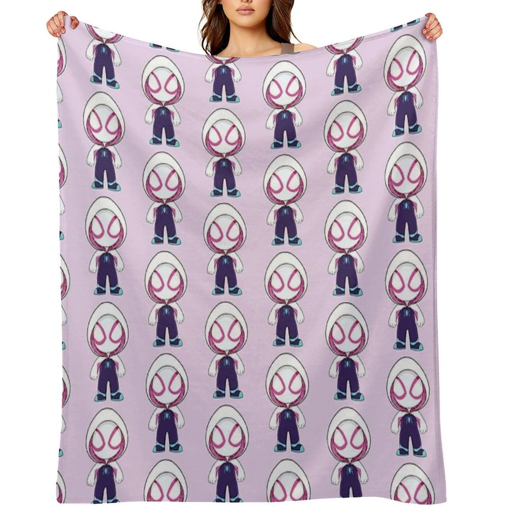 Cute Spider Ghost, Baby Spidey Girl, Grl Pwr, Cartoon Ghost Spider Gift-ready Throw Blanket