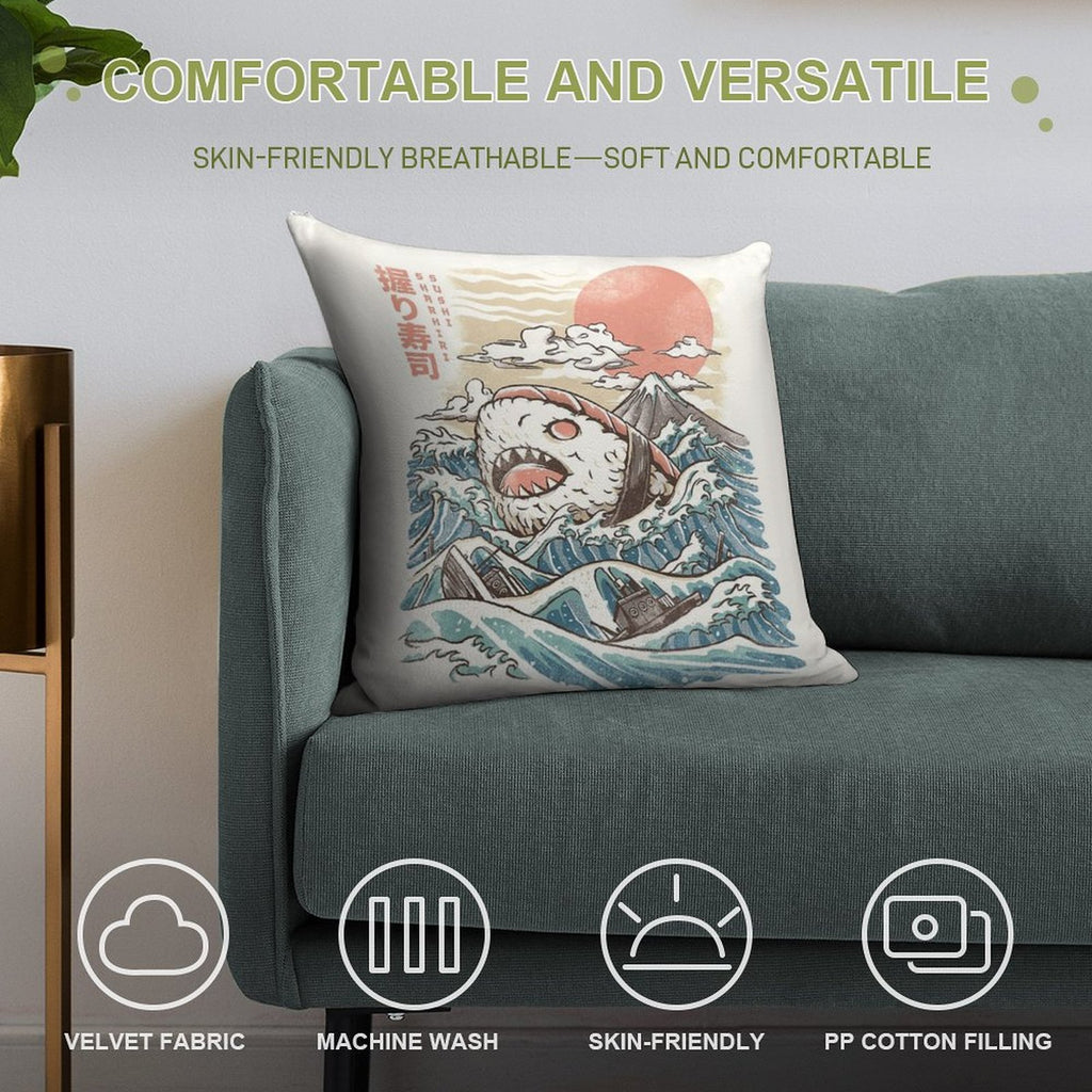 Sharkiri Sushi Soft Durable Construction Throw Pillow