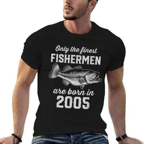 20 Year Old Fisherman Fishing 2005 20th Birthday  Eco-friendly Material T-Shirt