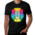 Geometric Rainbow Lion Face  Easy-care T-Shirt