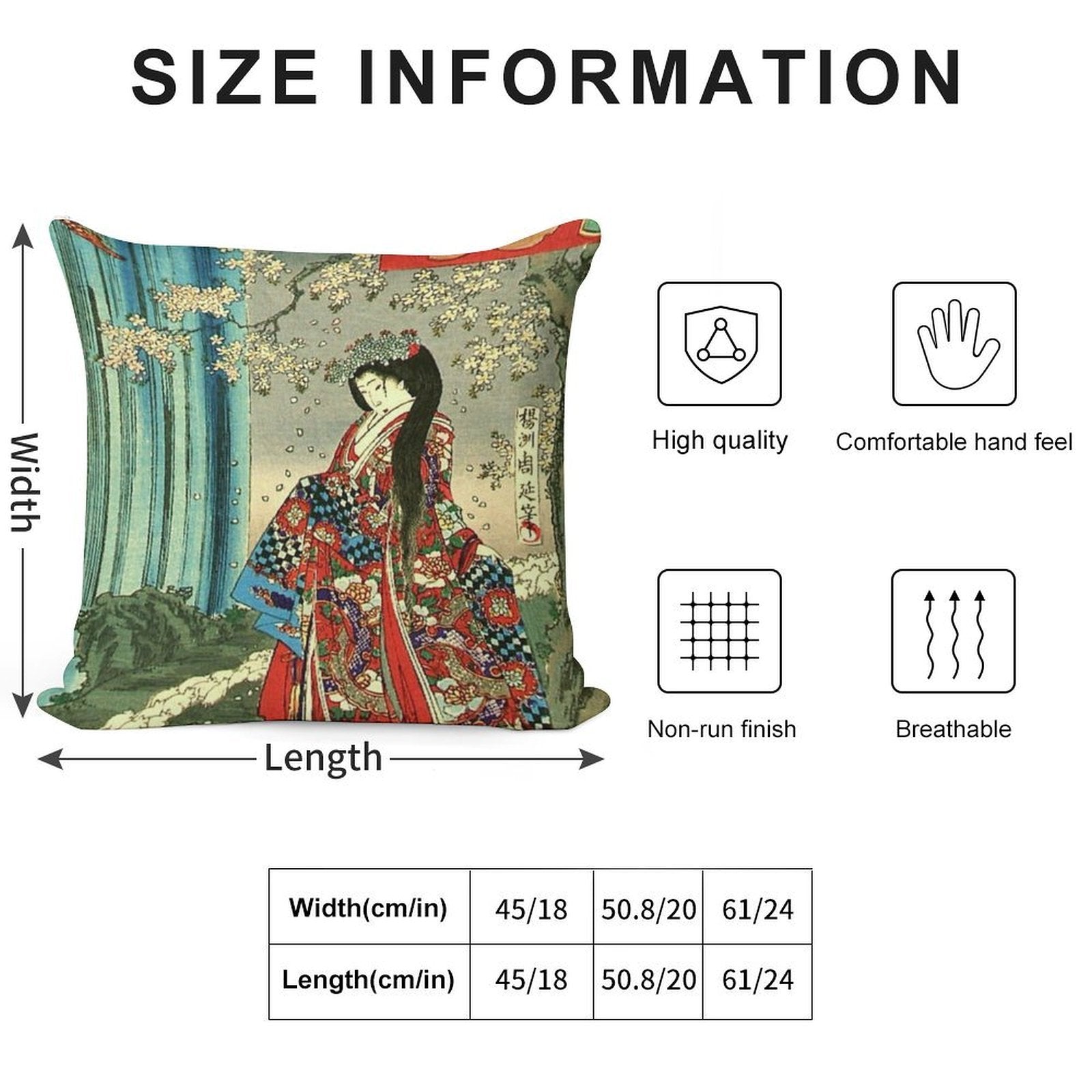 Japanese Classic Geisha Lady - Japan Art Soft Bedroom Essential Throw Pillow