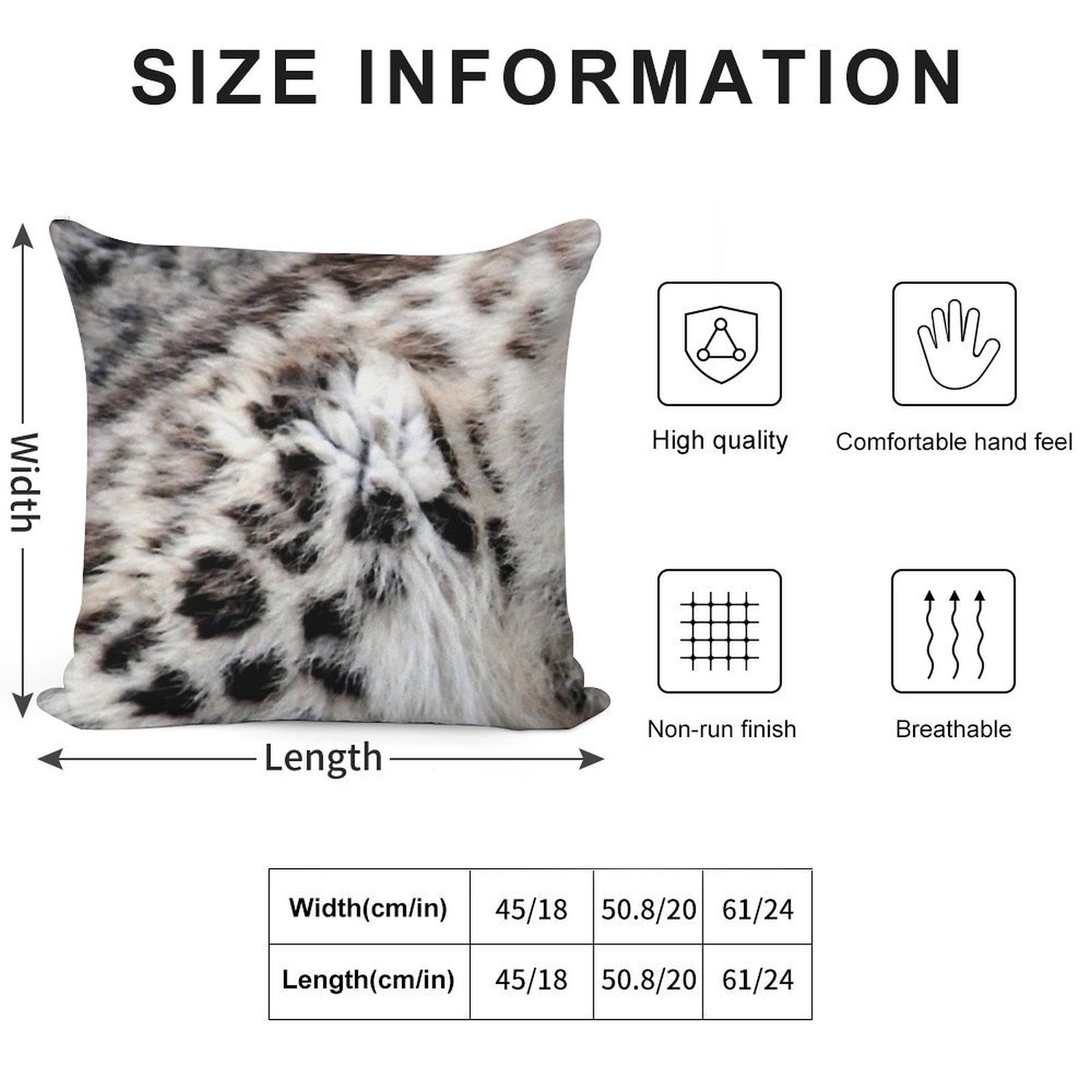 Snow Leopard Abstract Soft Home Decor Throw Pillow
