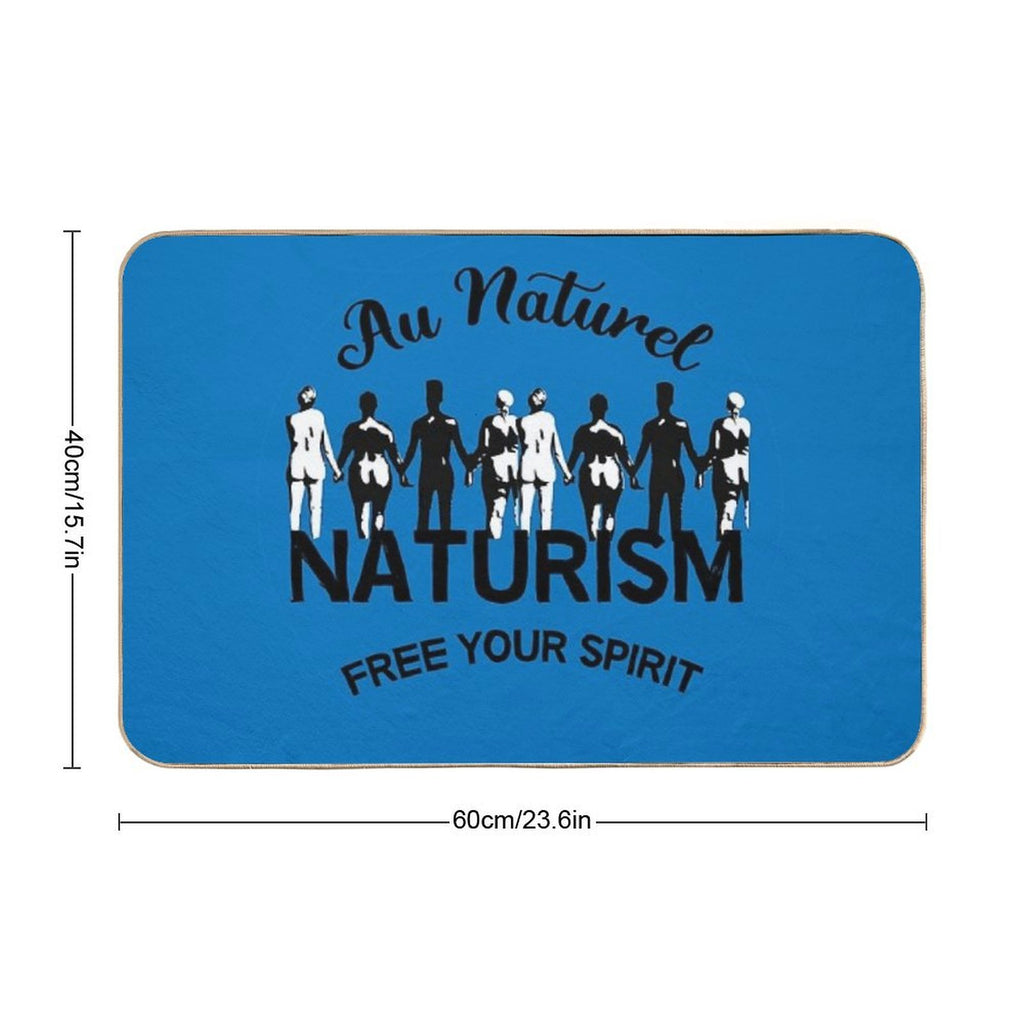 Naturism Gifts - Nudist Shirts - Naturist Bags - Beach Gifts - Lifestyle Gifts - Nude  Repositionable Bath Mat