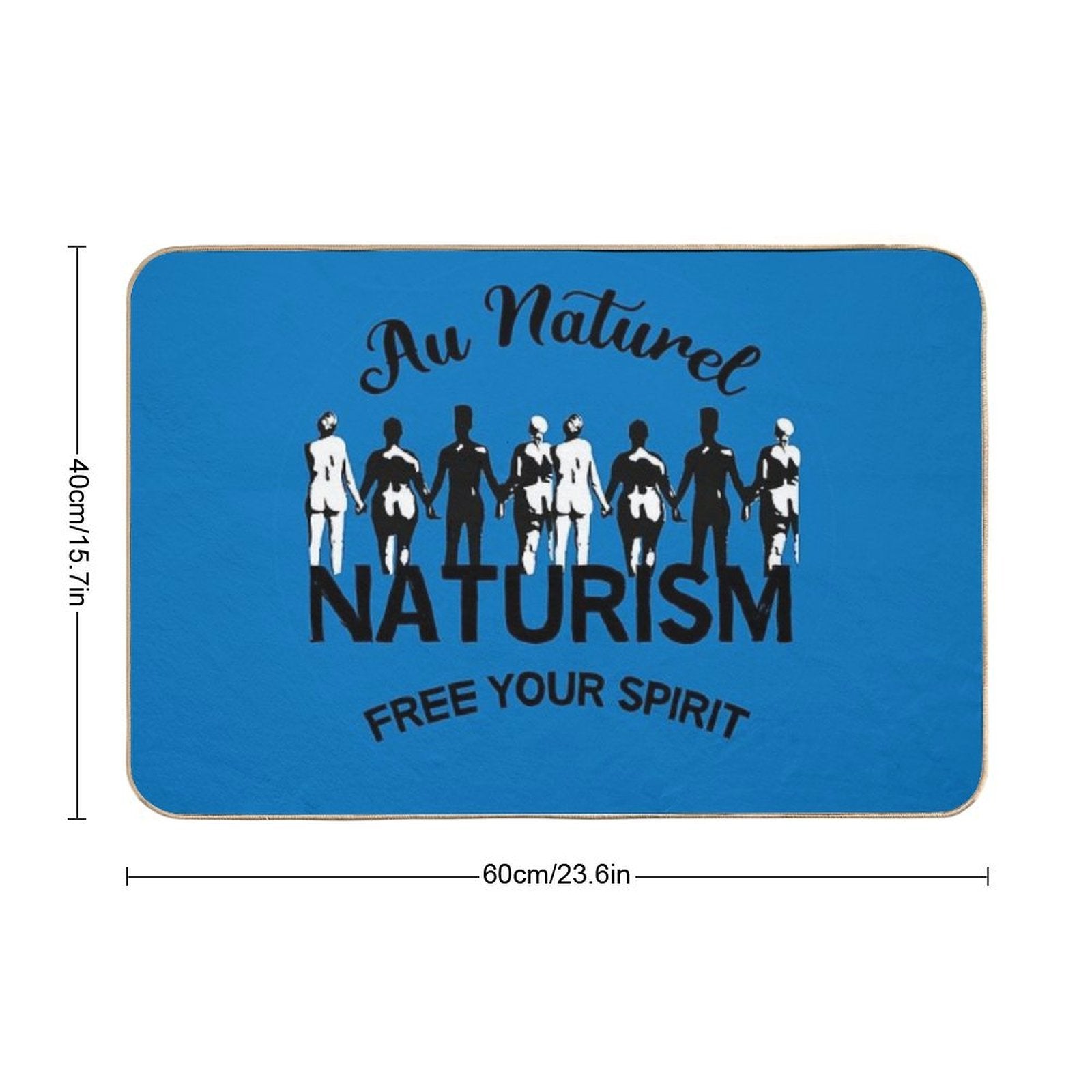 Naturism Gifts - Nudist Shirts - Naturist Bags - Beach Gifts - Lifestyle Gifts - Nude  Repositionable Bath Mat