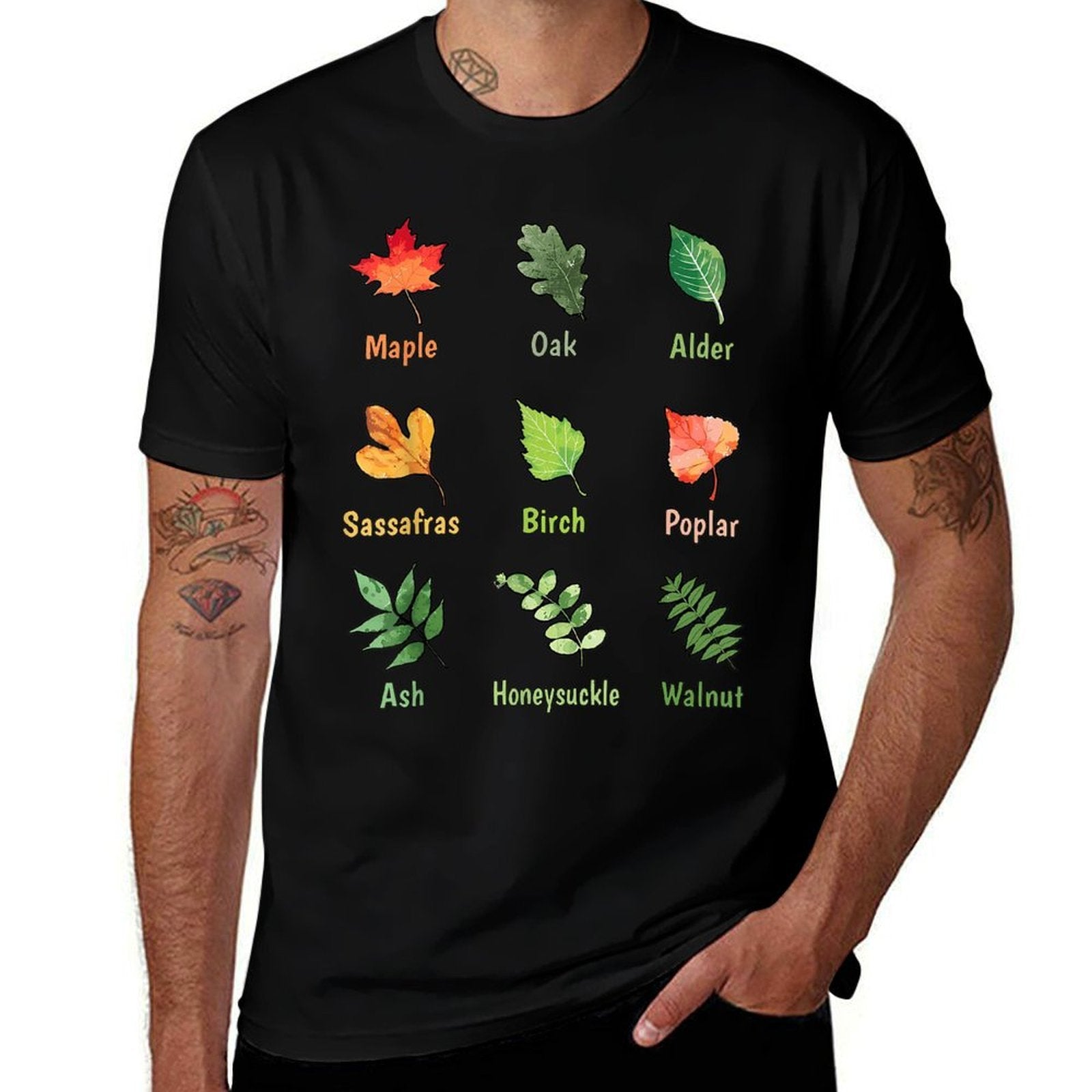 Oak Leaf Fall Leaves Autumn Garden Teacher  Tagless Design T-Shirt