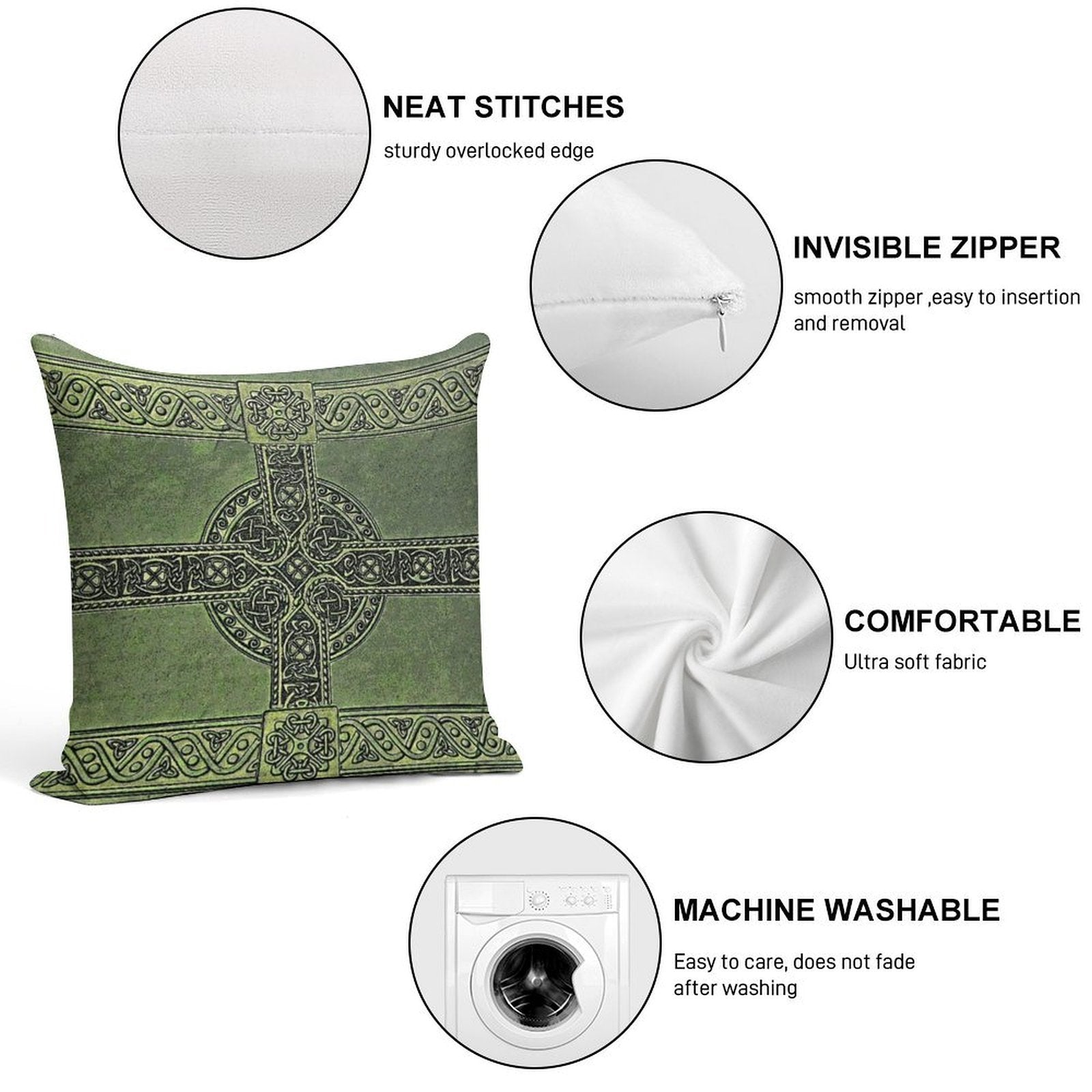 Celtic Knotwork Soft Gift Ready Throw Pillow