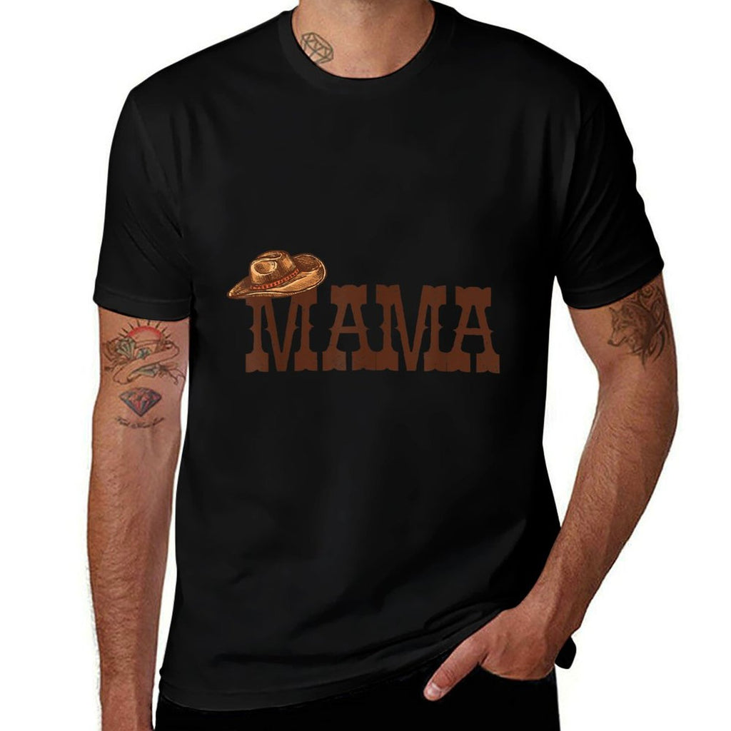 Mama Mom Western Family Matching Birthday Cowboy Cowgirl  Moisture-wicking T-Shirt