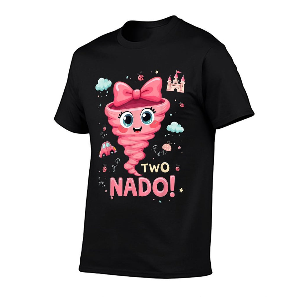 Tornado Two-Nado 2nd Birthday Party for 2-Year-Old Girls  Polyester Blend T-Shirt
