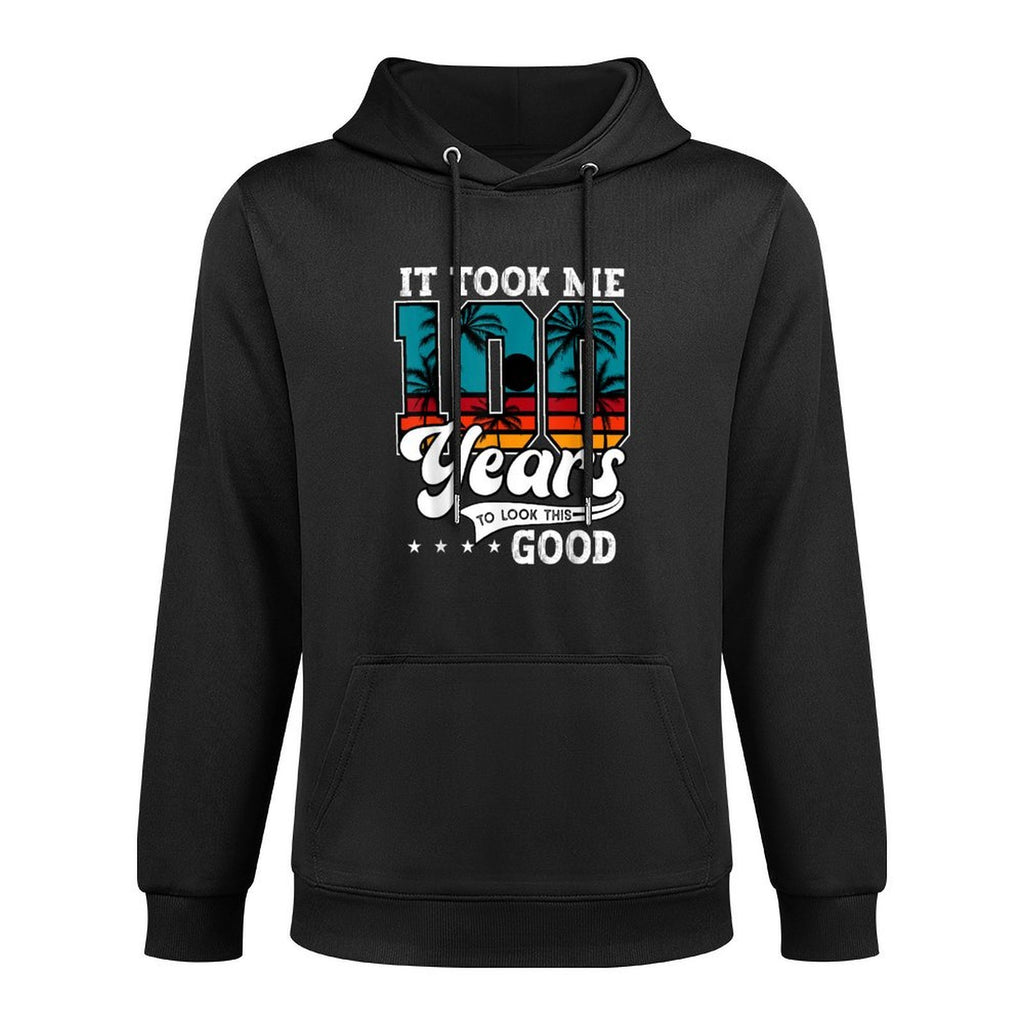 100th Birthday For Men Women Gift 100 Years Old Bday Kangaroo Pocket Hoodie