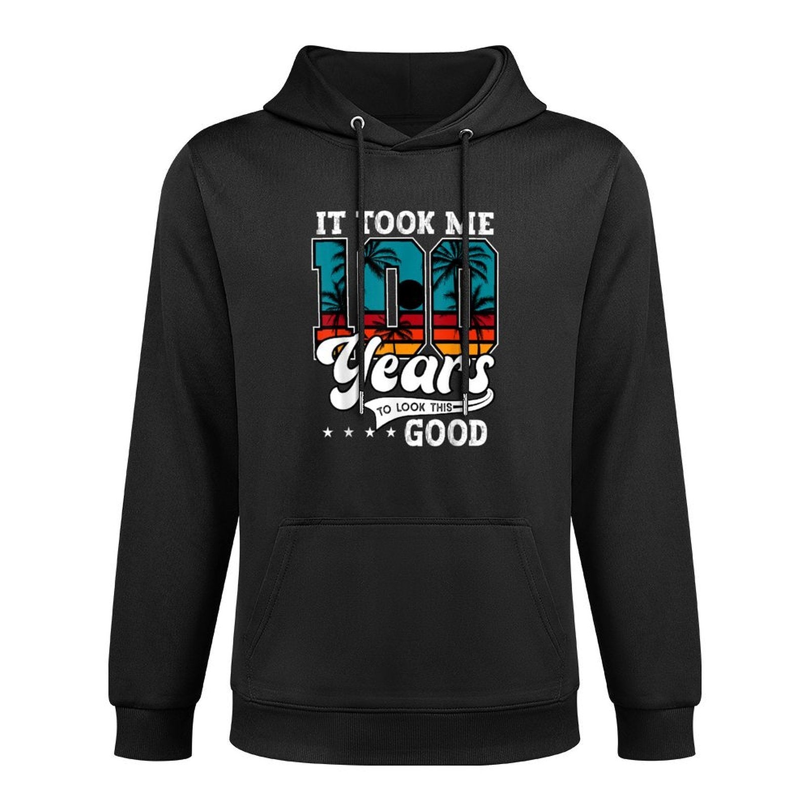 100th Birthday For Men Women Gift 100 Years Old Bday Kangaroo Pocket Hoodie