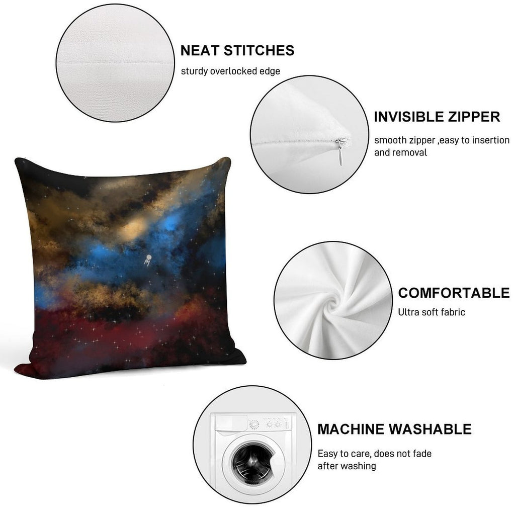 Star Trek - Boldy Going Digital Painting - StarTrek Soft Easy Maintenance Throw Pillow