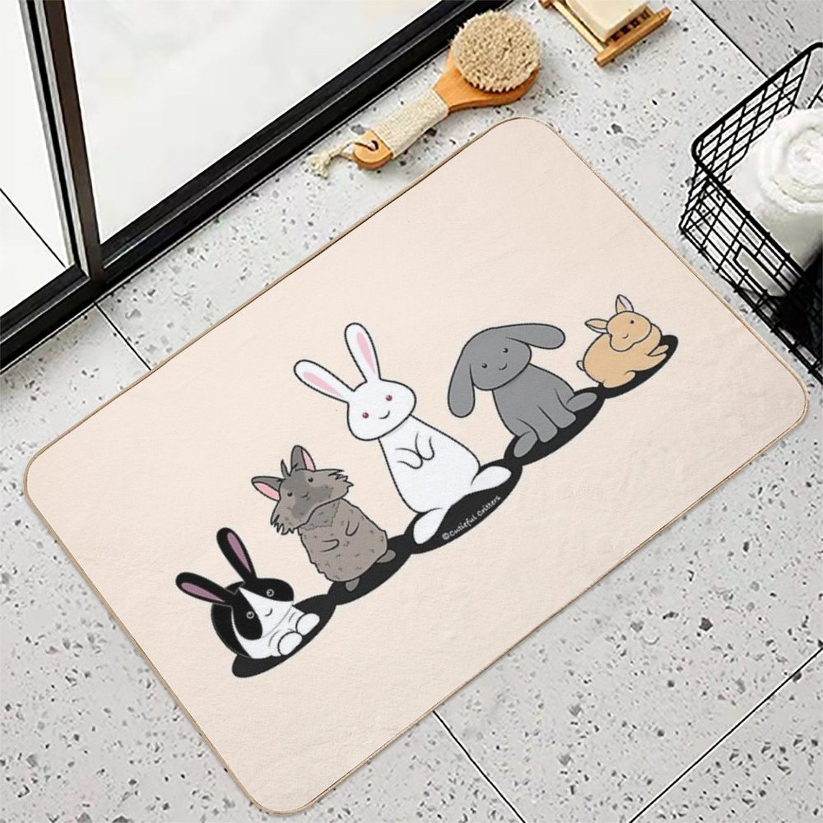 My Favorite Breed Is Rescued - Bunnies  Eco-Friendly Bath Mat