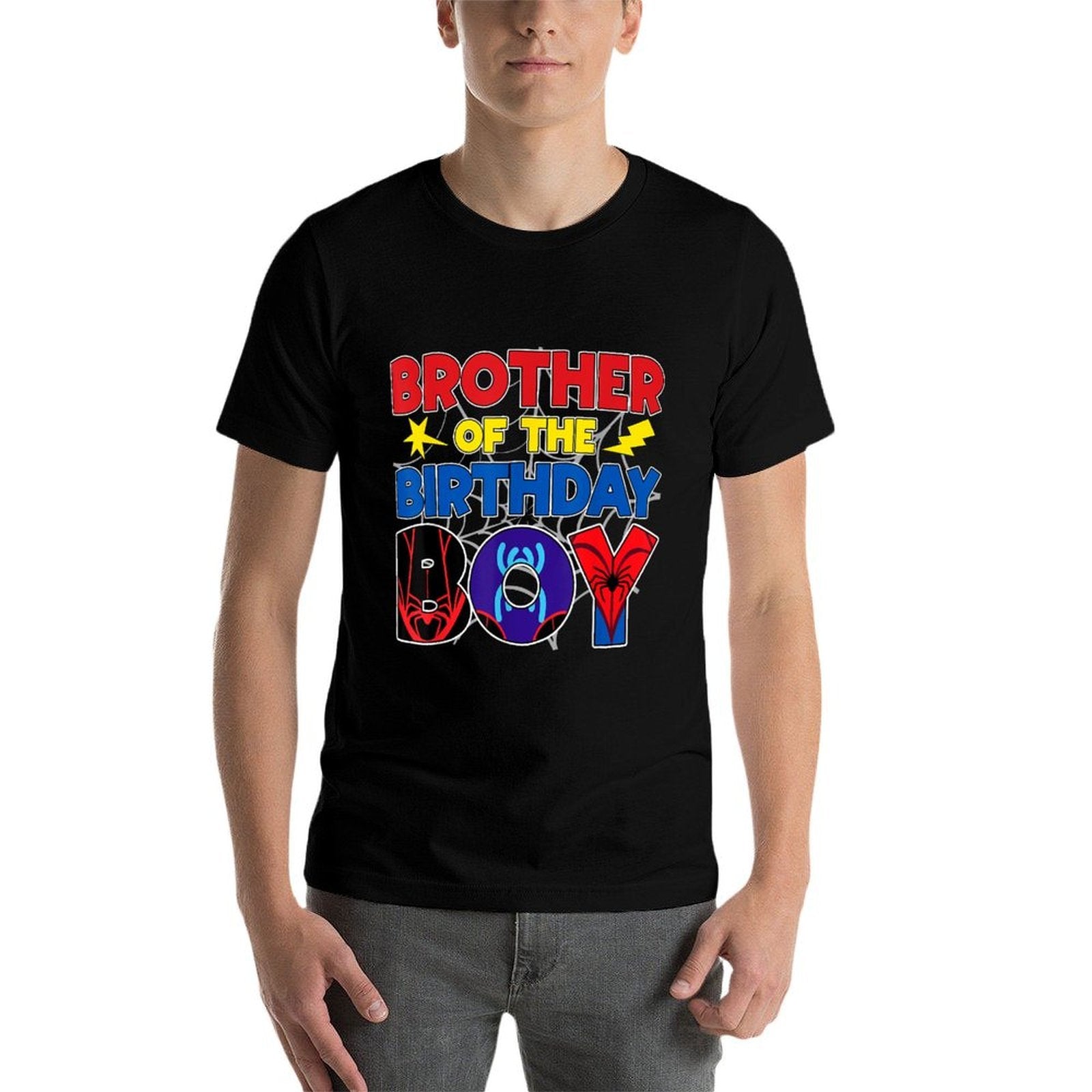 Brother Of The Birthday Boy Matching Spider Family Birthday  Breathable T-Shirt