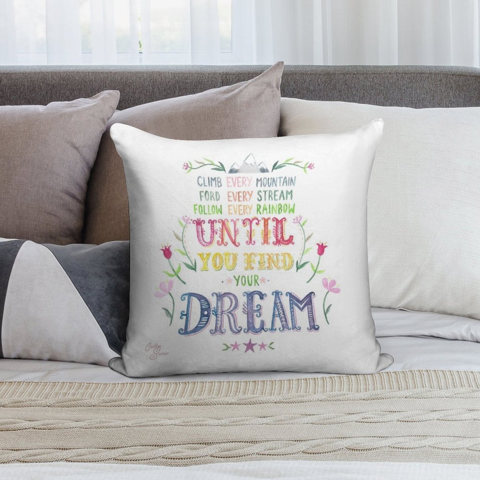 Sound of Music Climb Every Mountain Soft Skin-Friendly Throw Pillow