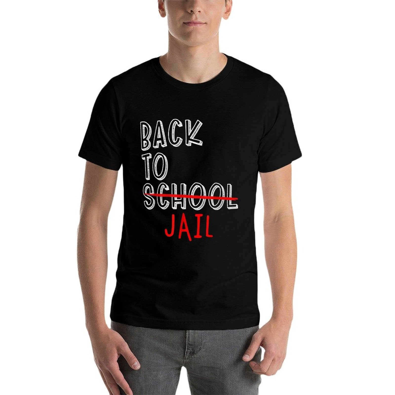 Back To Jail Funny Student Back To School Meme  Stretchy T-Shirt