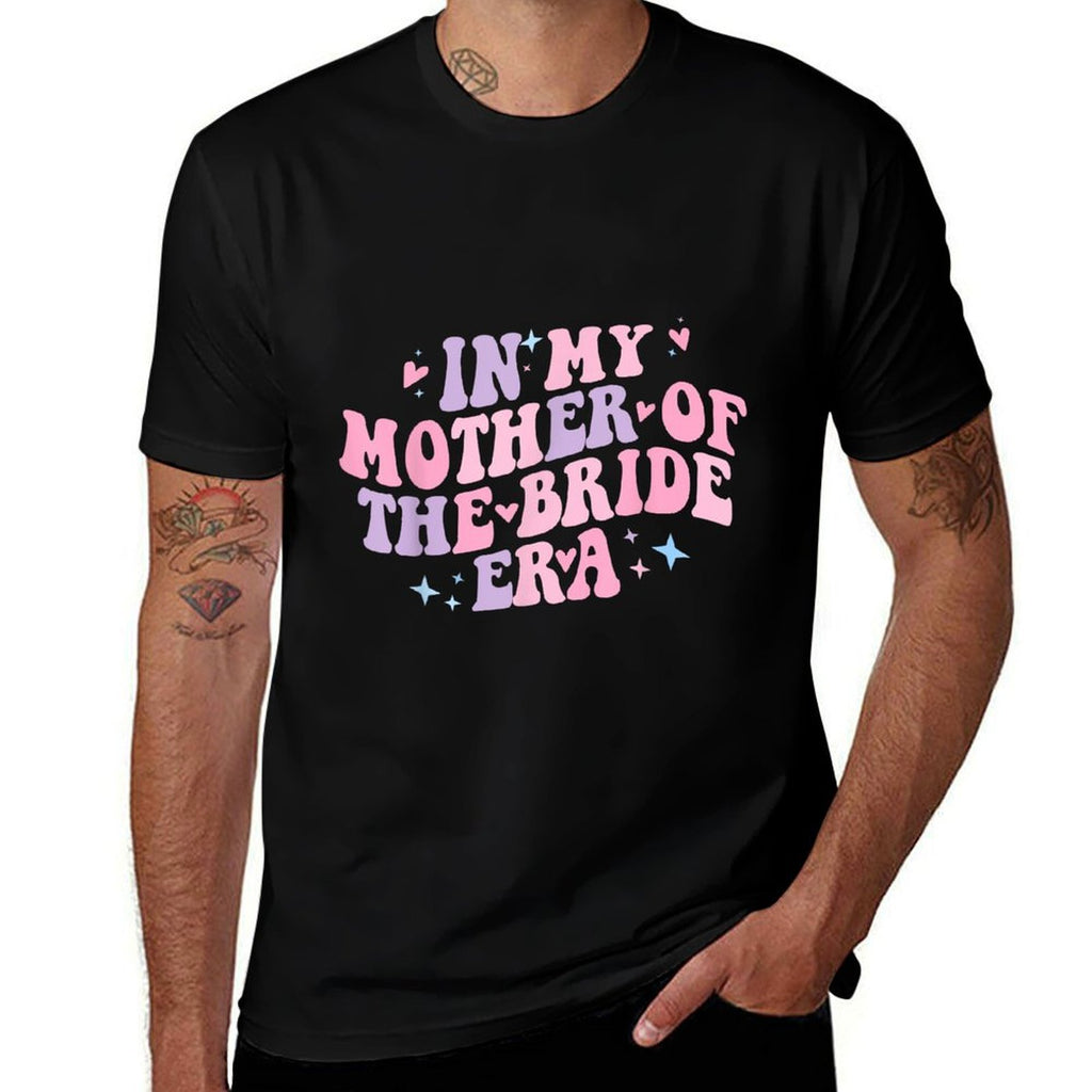 In My Mother Of The Bride Era Groovy Bachelorette Party  Heathered Texture T-Shirt