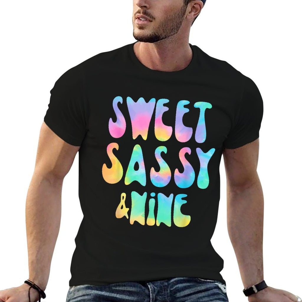 Sweet Sassy & Nine Tie Dye 9 Year Old 9th Birthday Girl Comfortable T-Shirt