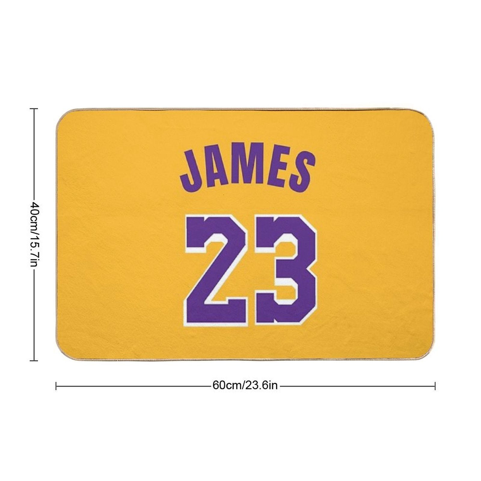 Lebron James Lackers Jersey  Dirt-Trapping Bath Mat