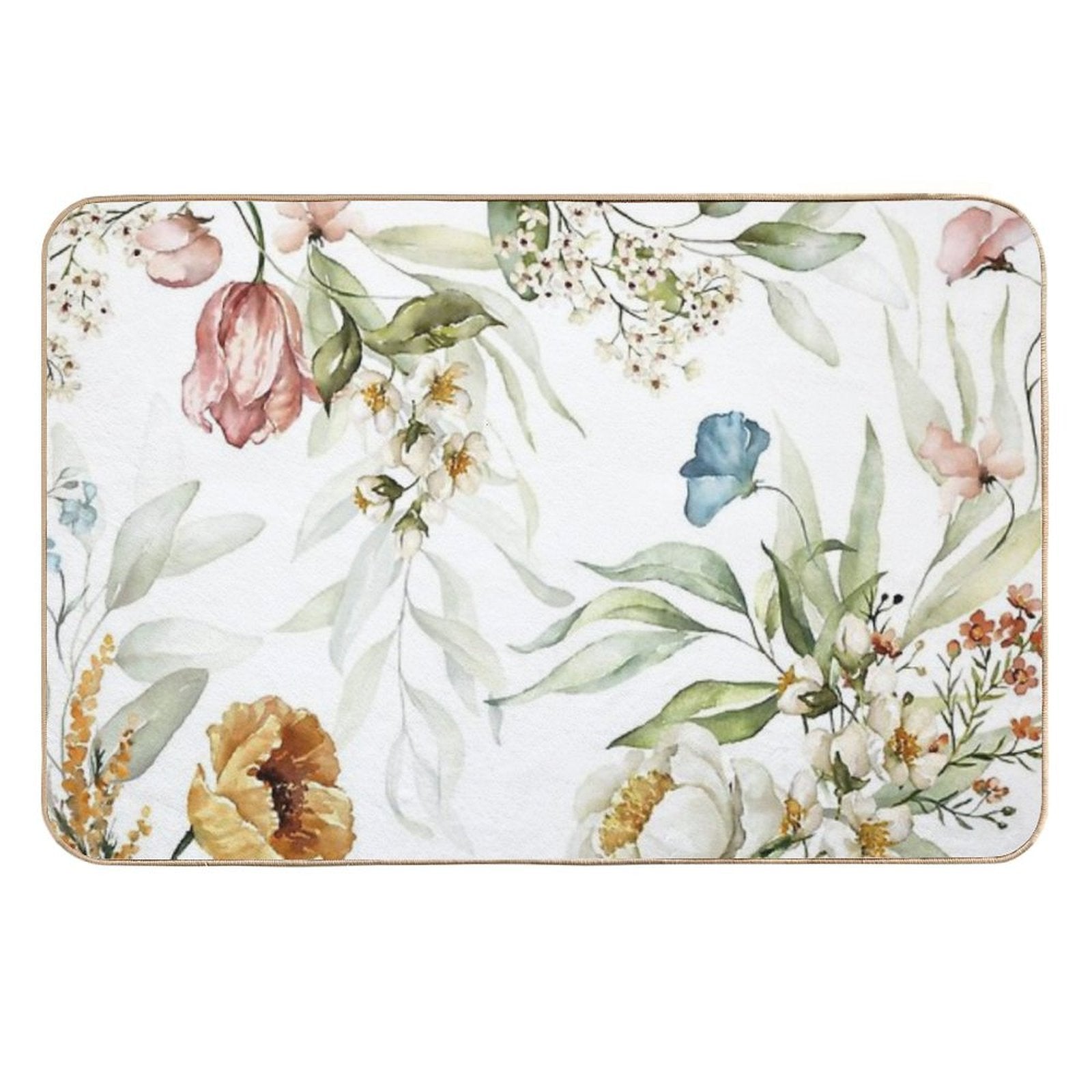 Floral Pattern  Pet-Safe Bath Mat