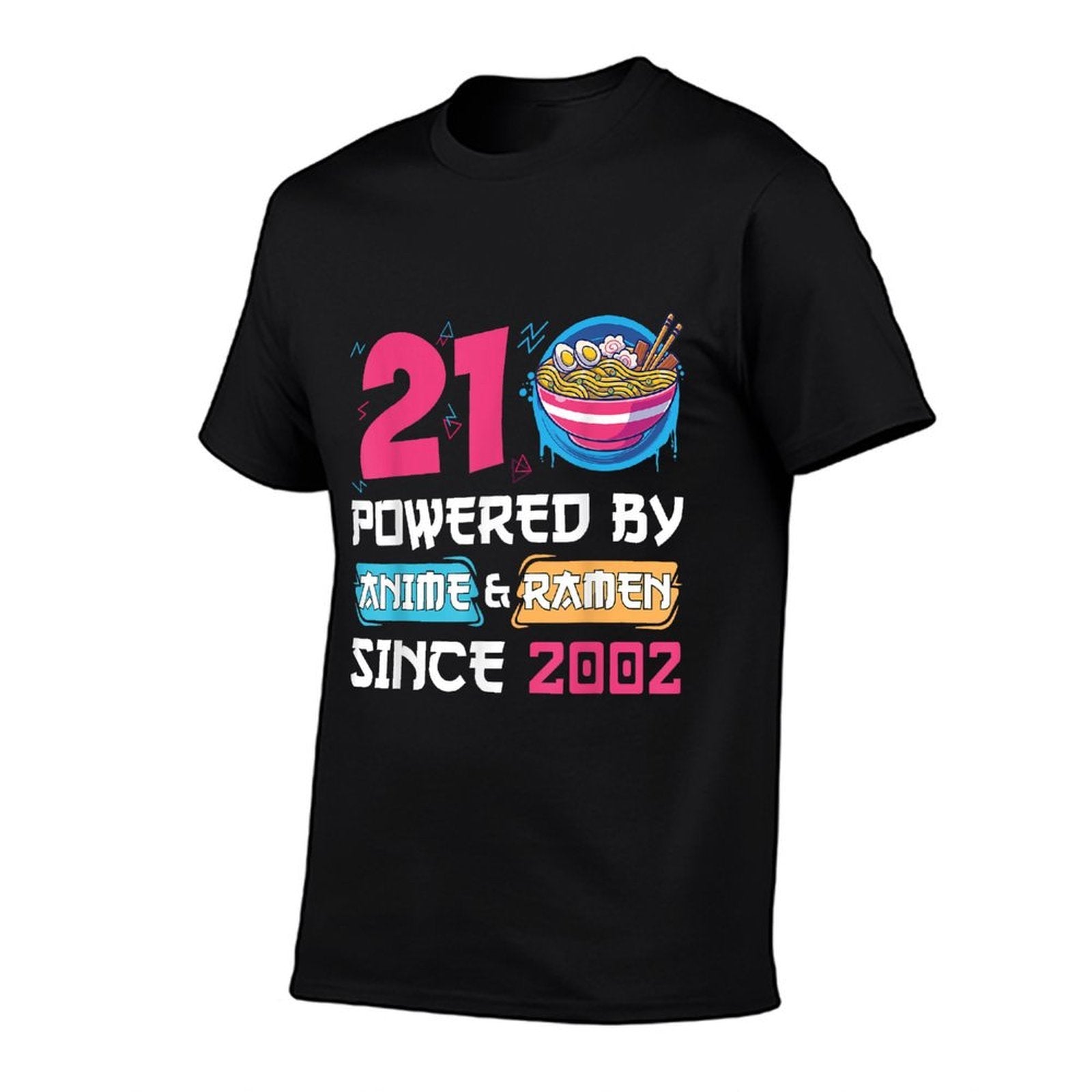21st Birthday Kawaii Anime Ramen Noodles 21 Years Old Girls  Heathered Texture T-Shirt