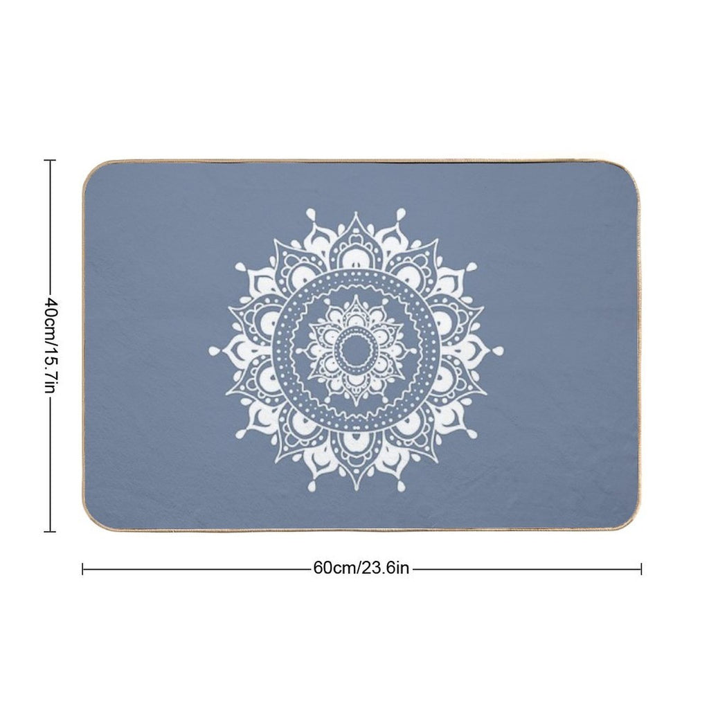 Classic Black And White Mandala Art Durable Bath Mat