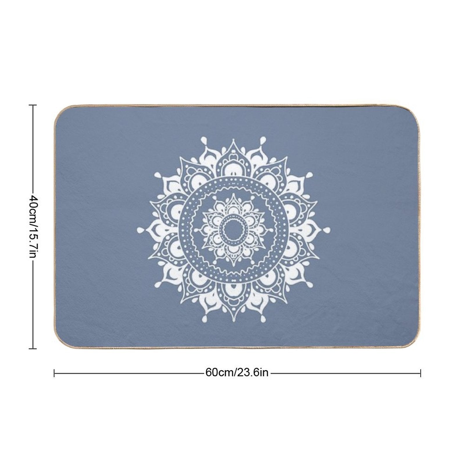 Classic Black And White Mandala Art Durable Bath Mat