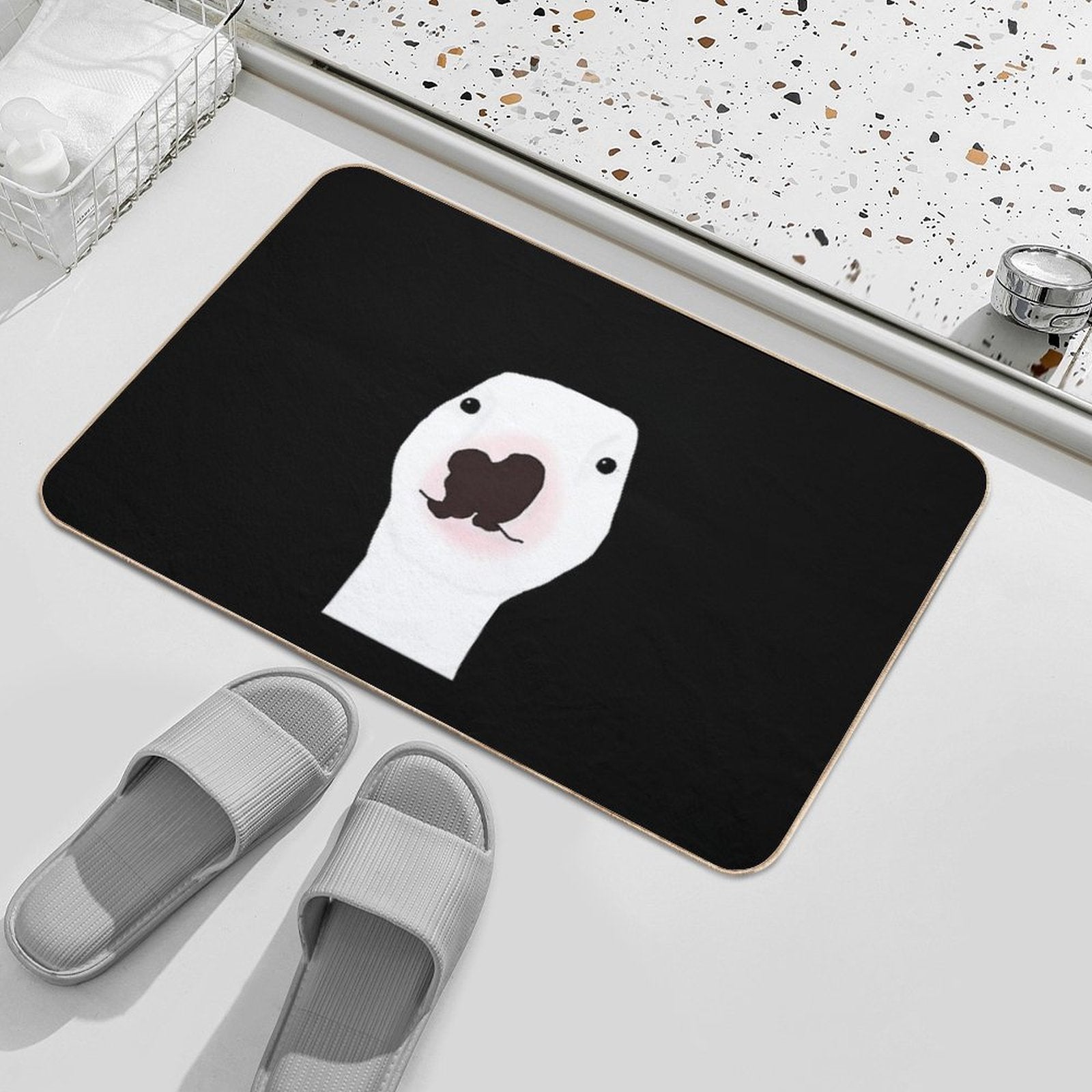 Walter The Bull Terrier  Odorless Bath Mat