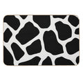 Black Abstract Pebbles Pattern  High-Traffic Bath Mat