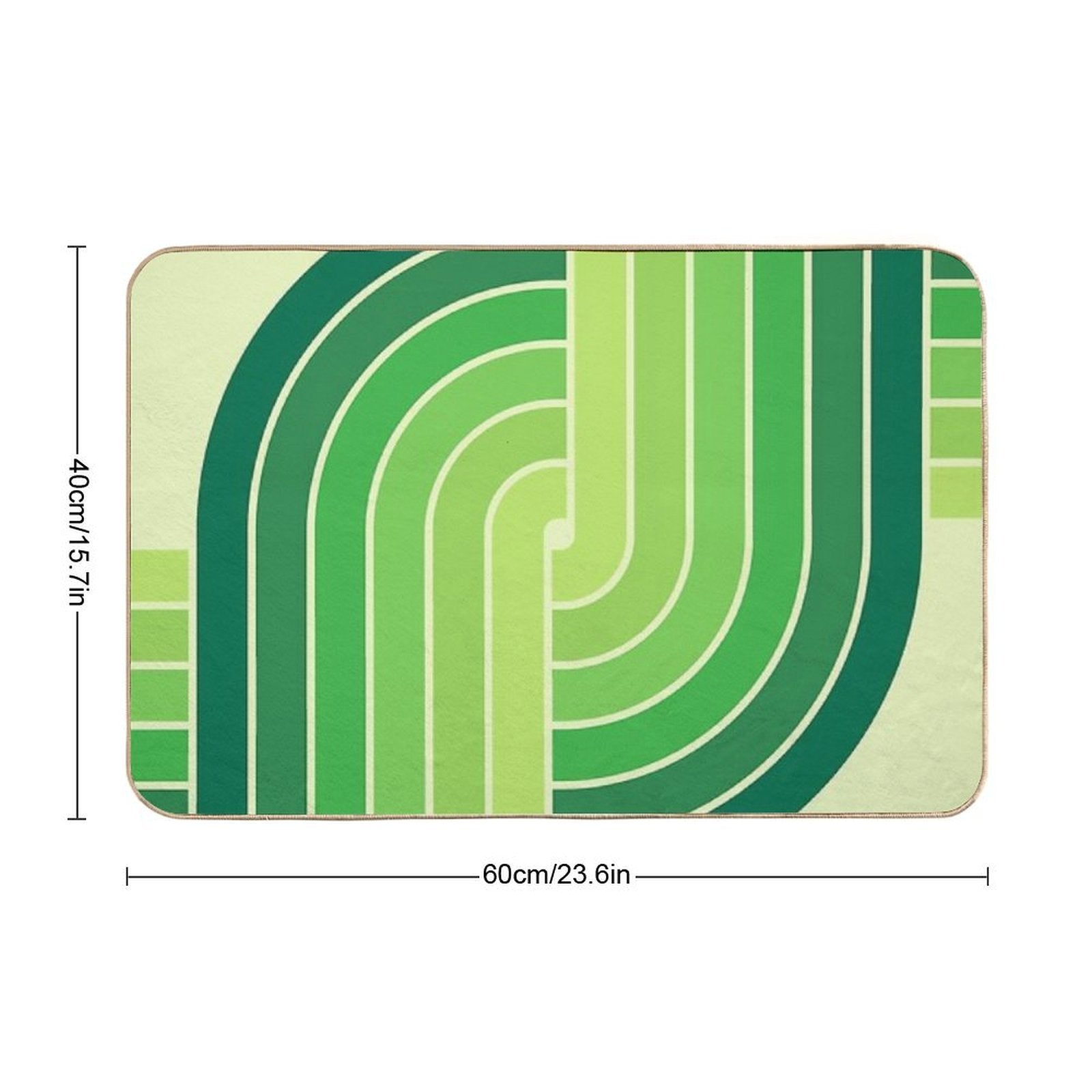 Retro Geometric Criss Cross  Absorbent Bath Mat