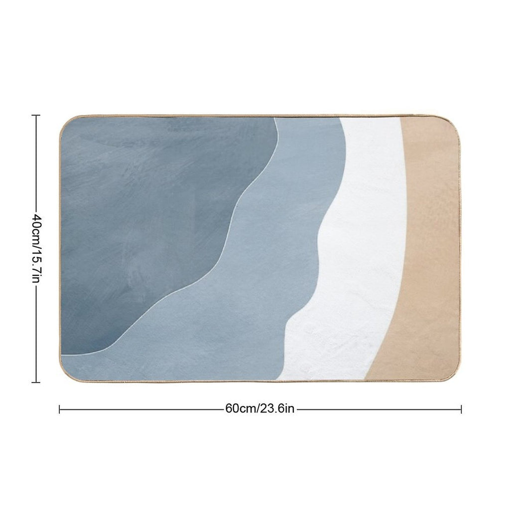 Abstract Beach Durable Bath Mat