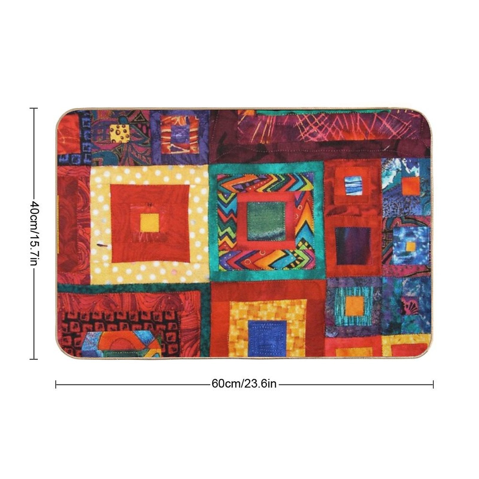 Vintage Design, Multi-culture  Long-Lasting Bath Mat