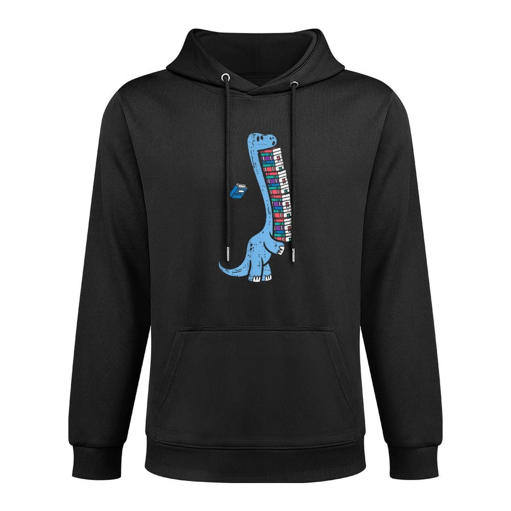 Dino Carrying Books Cute Bookworm Boys Kids Librarian Men Unisex Design Hoodie