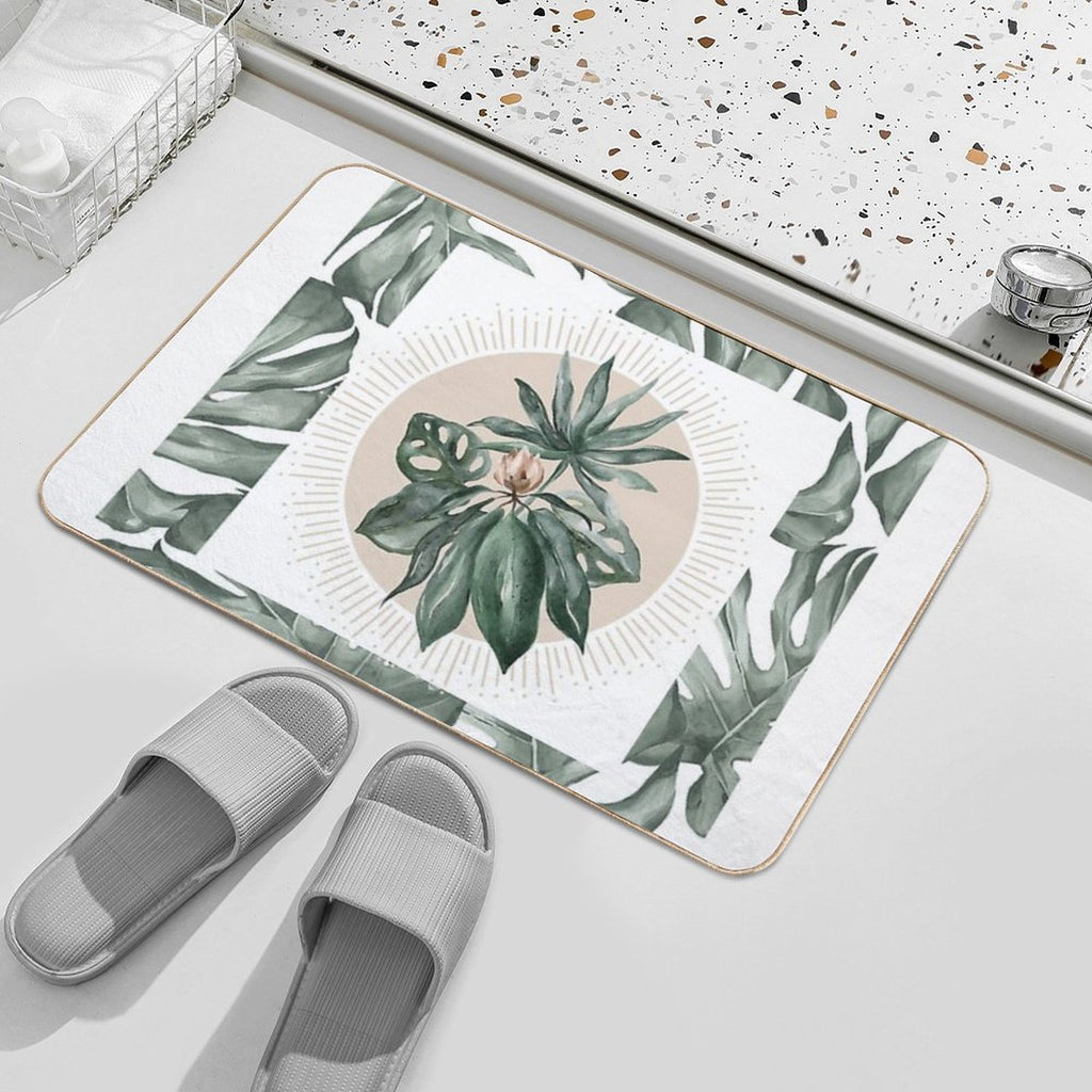 Floral Jungle Design  Rapid-Drying Bath Mat