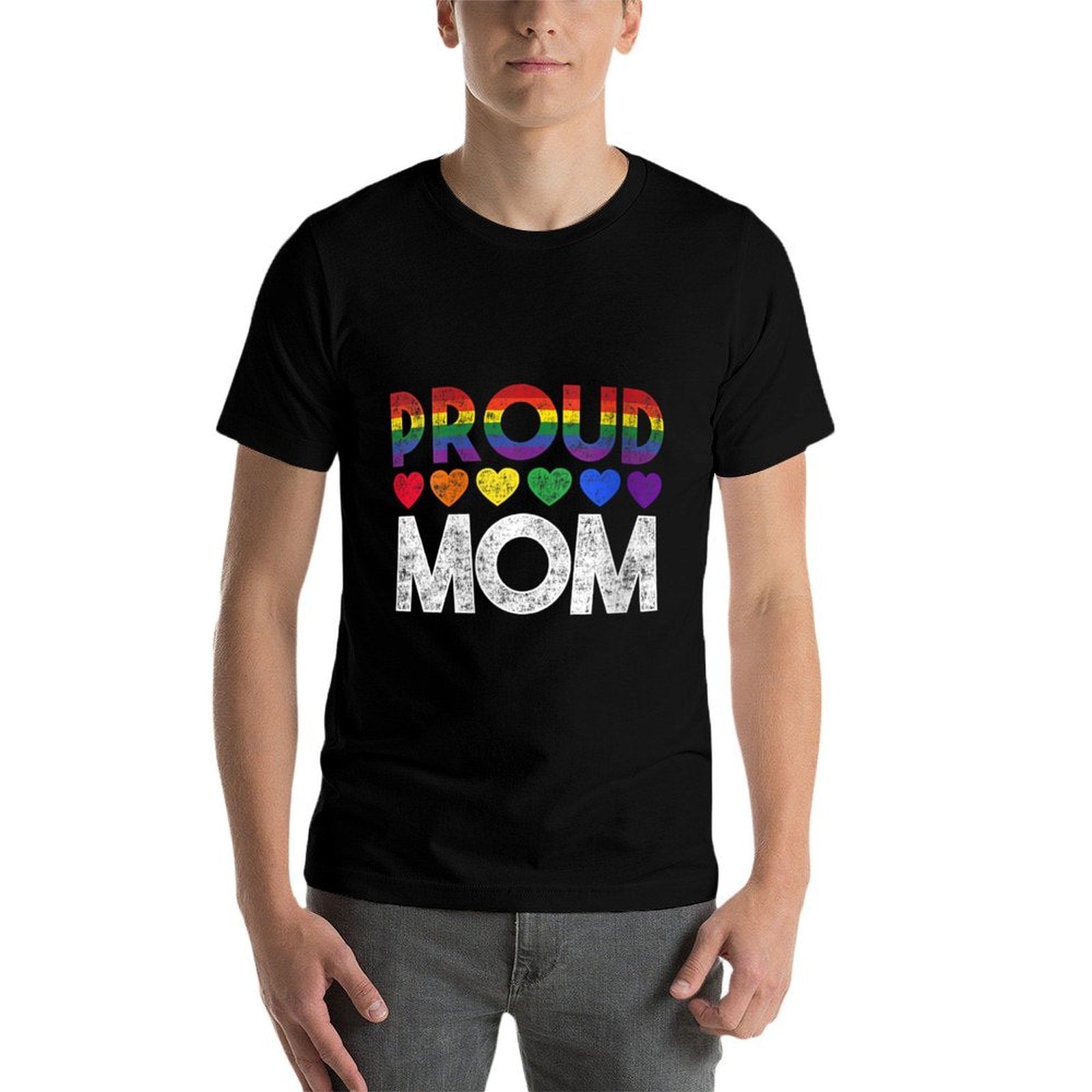 Womens Proud Mom LGBT  Easy-care T-Shirt