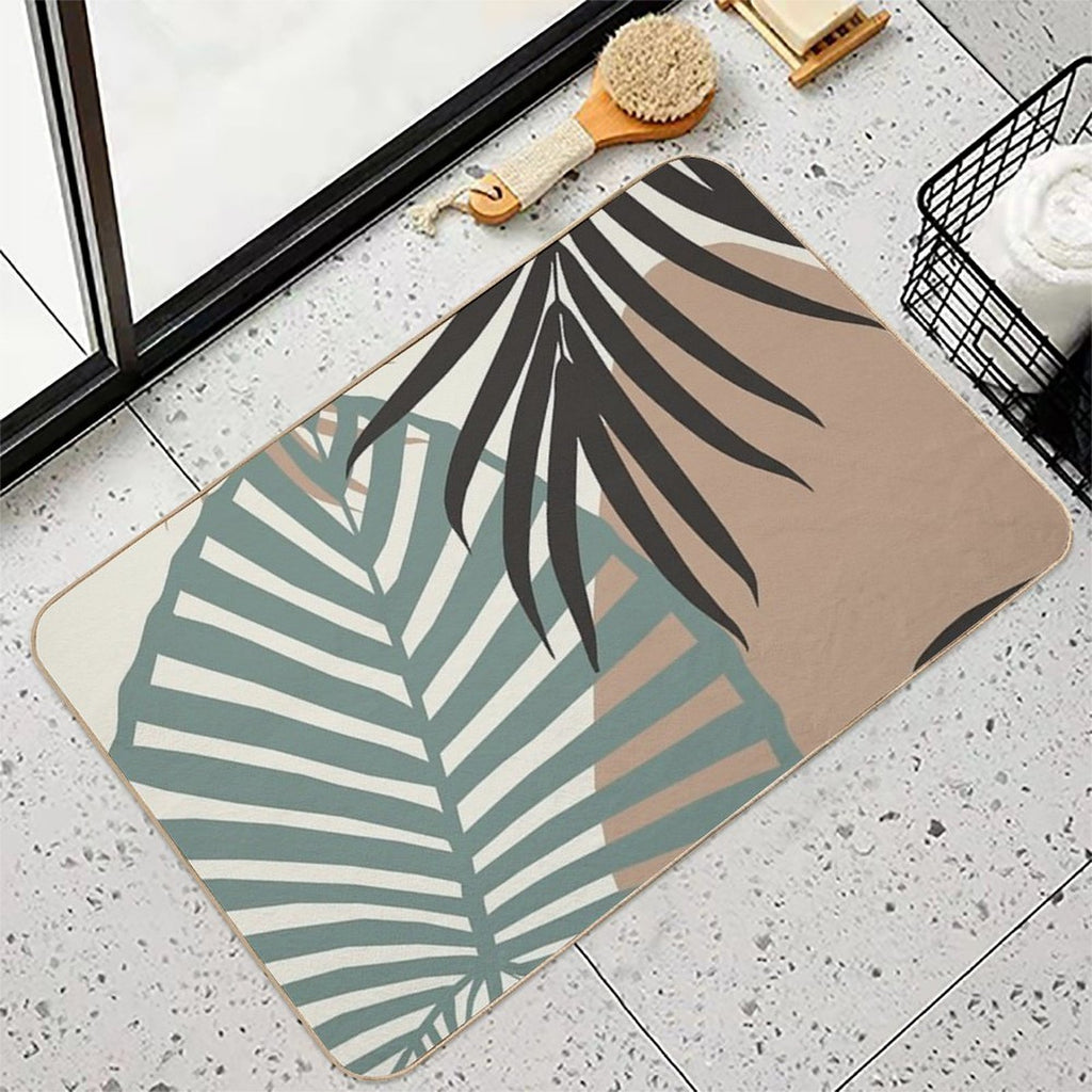 Minimal Jungle Leaves Finesse #1 #tropical #decor #art  Eco-Friendly Bath Mat