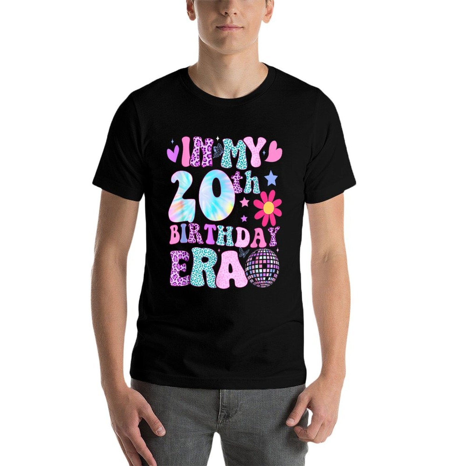 Groovy In My 20th Birthday Era Gifts Funny 20 Years Old  Tagless Design T-Shirt