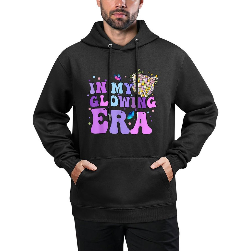 In My Glowing Era Groovy Colorful Bright Shape Retention Hoodie