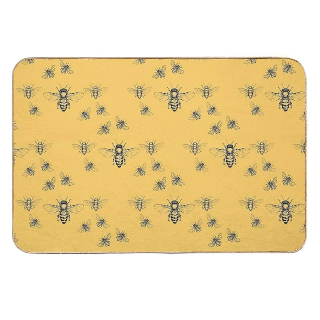Honey Bee Pattern  Toxin-Free Bath Mat