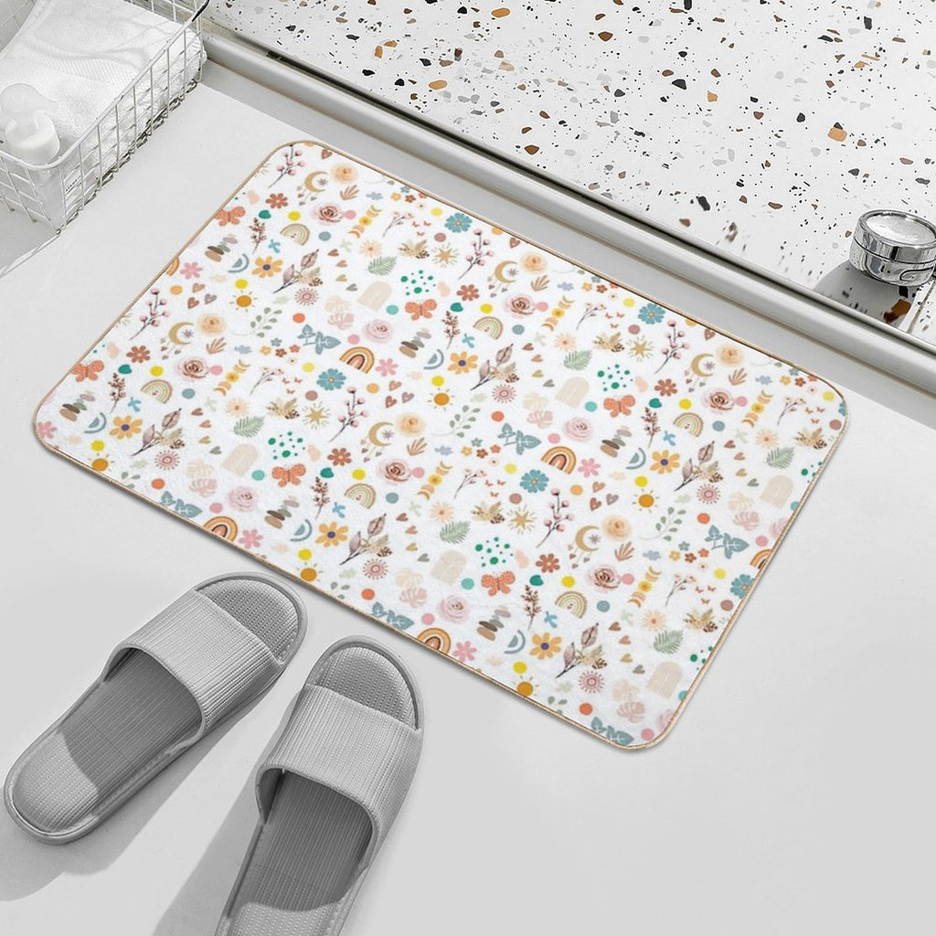 Boho Seamless Pattern Durable Bath Mat