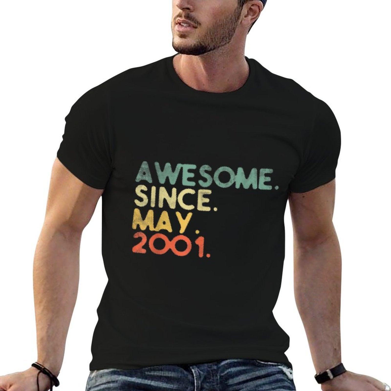 21 Year Old Awesome Since MAY 2001 21st Birthday  Tagless Design T-Shirt
